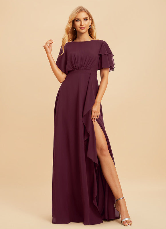Robe Chic Mousseline Drapée - gallery 5