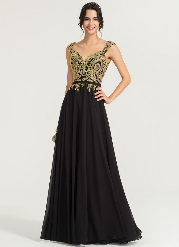 Robe Chic Longue Marine Élégante - gallery 3