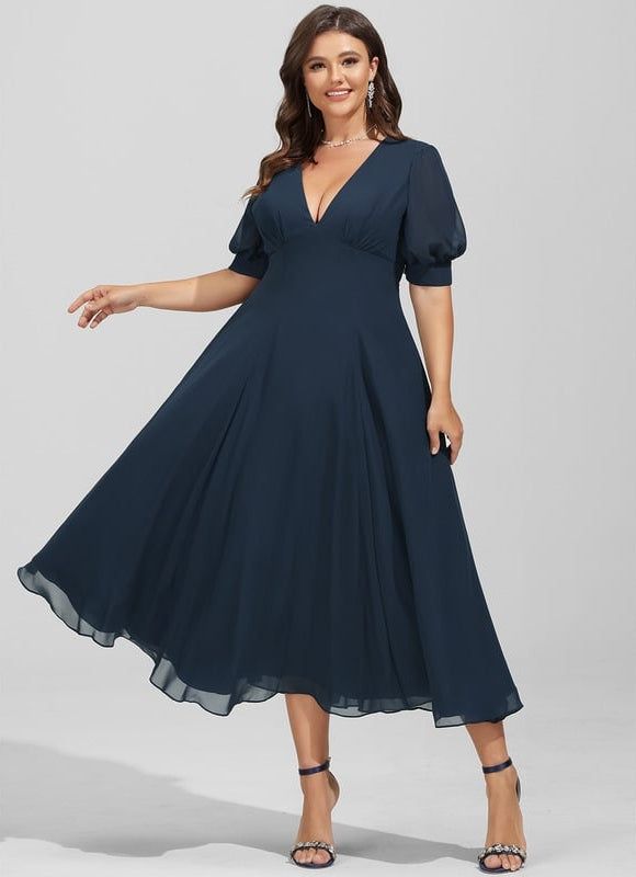 Robe Chic Plissée Sombre - gallery 6