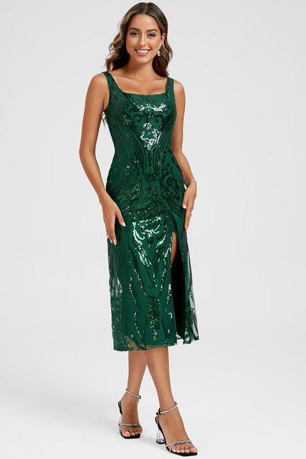 Robe Chic Scintillante Verte - gallery 4