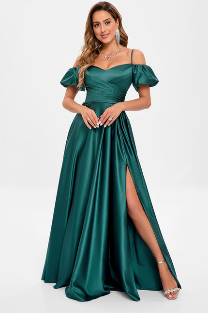 Robe Chic Bleu Royal Satinée - gallery 5
