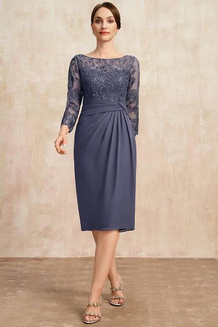 Robe Chic Violet Illusion Dentelle Courte - gallery 1