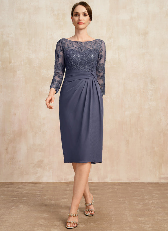 Robe Chic Violet Illusion Dentelle Courte - gallery 1