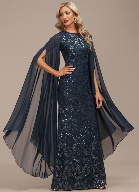 Robe Chic Élégance Marine Satinée - gallery 4