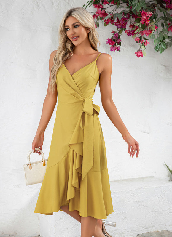 Robe Chic Jaune Flottante - gallery 4