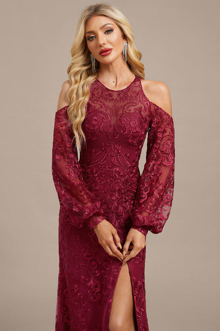 Robe Chic Bordeaux Florale - gallery 1