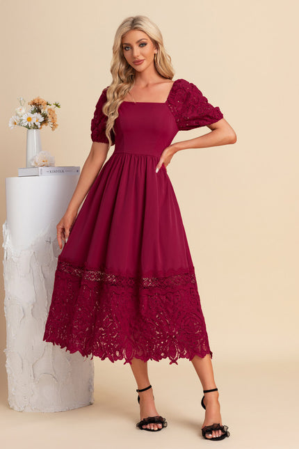 Robe Chic Bordeaux Romantique