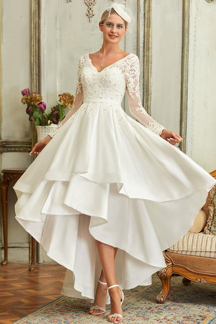Robe Chic Élégance Satinée Asymétrique - gallery 4