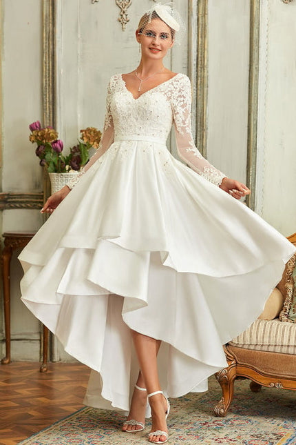 Robe Chic Élégance Satinée Asymétrique - gallery 4
