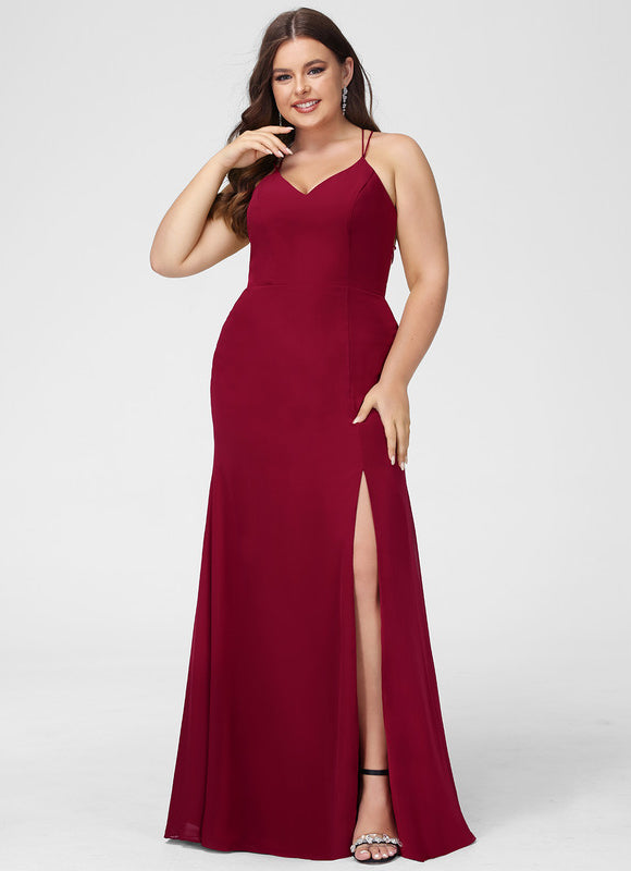 Robe Chic Rouge Élégant Longueur - gallery 8