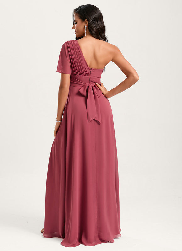Robe Chic Asymétrique Beige - gallery 1