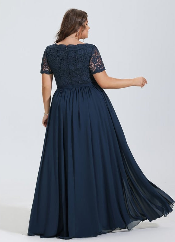 Robe Chic Longue Marine Élégante - gallery 7