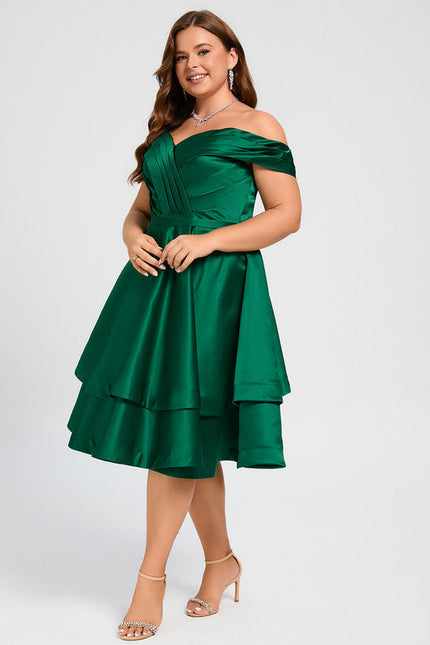 Robe Chic Satinée Trapèze - gallery 7