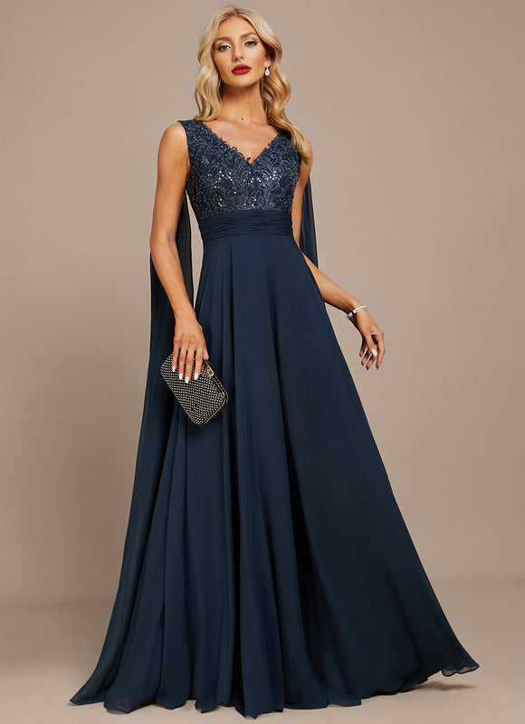 Robe Chic Longue Émeraude Élégante - gallery 3