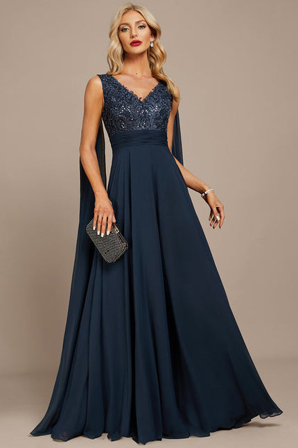 Robe Chic Longue Émeraude Élégante - gallery 3