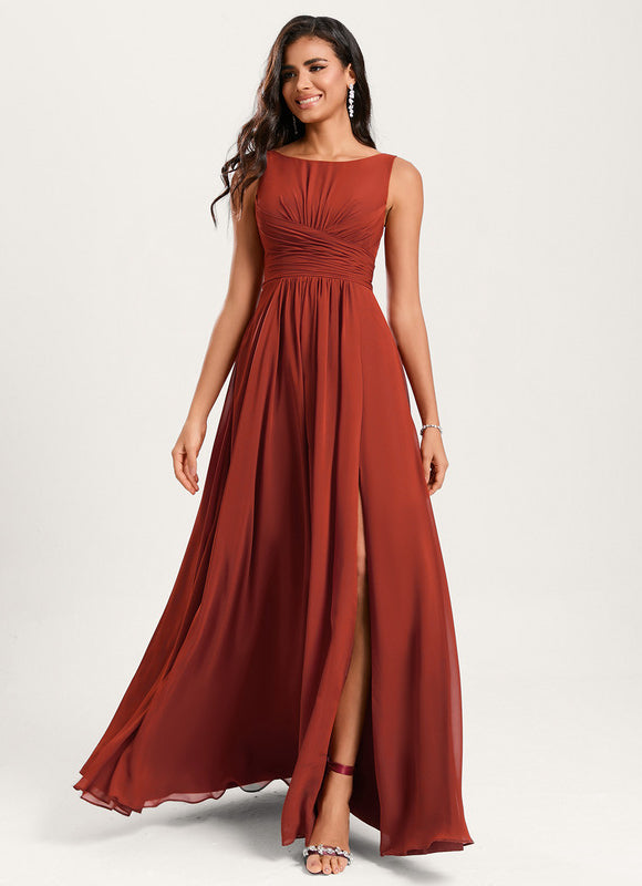 Robe Chic Mousseline Drapée - gallery 2
