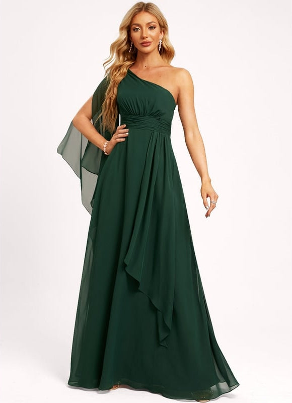 Robe Chic Asymétrique Beige - gallery 2