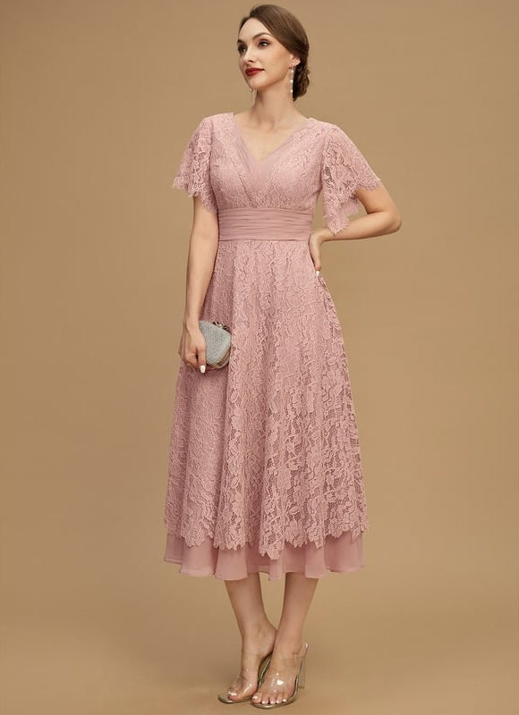 Robe Chic Dentelle Molletonnée - gallery 7