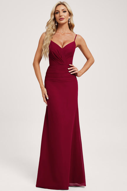 Robe Chic Rouge Élégant Longueur