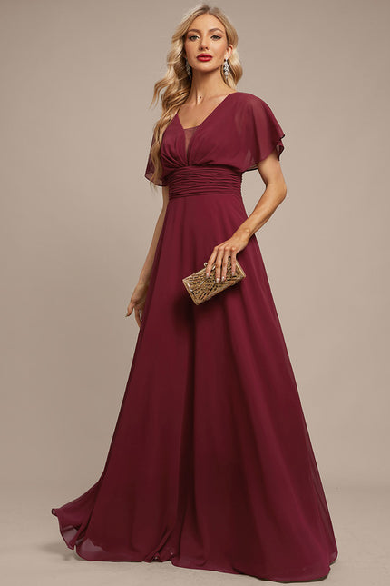 Robe Chic Longue Verte Fluide - gallery 4