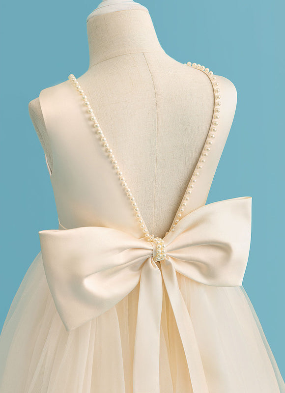 Robe Chic Satinée Écrue - gallery 1
