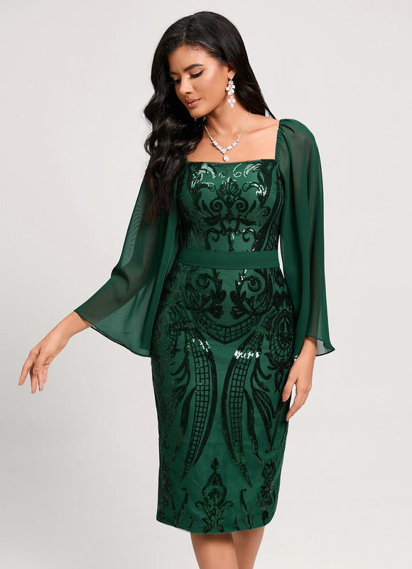 Robe Chic Mousseline Pailletée - gallery 4