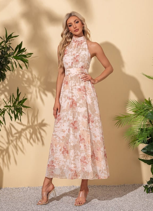 Robe Chic Halter Évasée - gallery 1