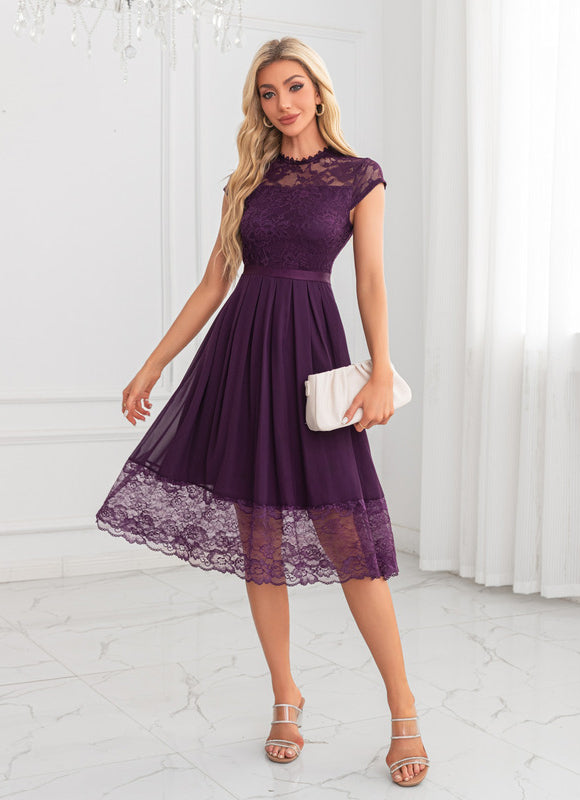 Robe Chic Violette Élégante - gallery 6
