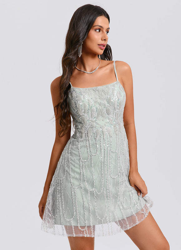Robe Chic Pailletée Courte - gallery 7