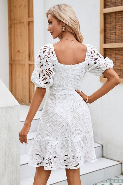 Robe Chic Dentelle Écrue - gallery 5