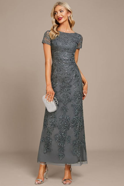 Robe Chic Glamour Dentelle Émeraude - gallery 1