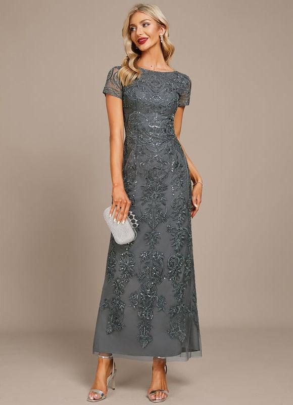 Robe Chic Glamour Dentelle Émeraude - gallery 1