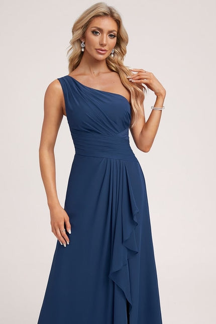 Robe Chic Asymétrique Beige - gallery 4