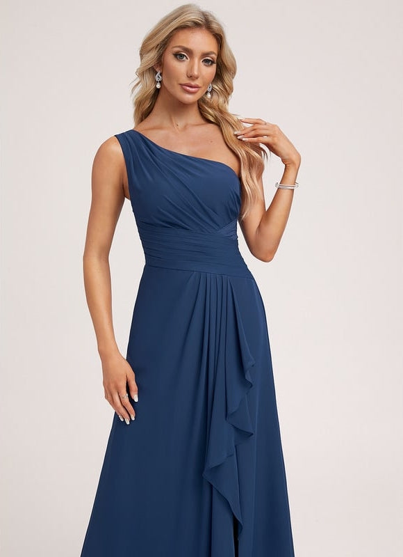 Robe Chic Asymétrique Beige - gallery 4