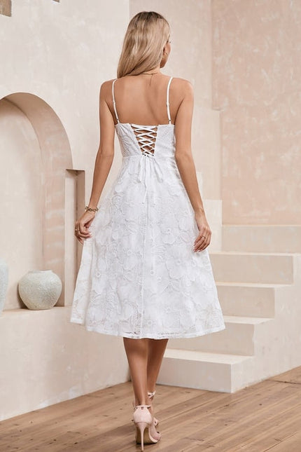 Robe Chic Midi Dentelle Élégante - gallery 5
