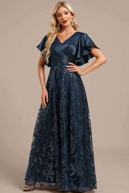 Robe Chic Satin Nuit Étoilée - gallery 4