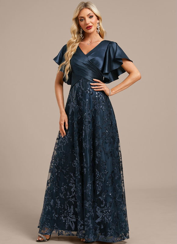 Robe Chic Satin Nuit Étoilée - gallery 4