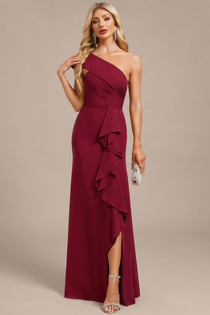 Robe Chic Asymétrique Bordeaux