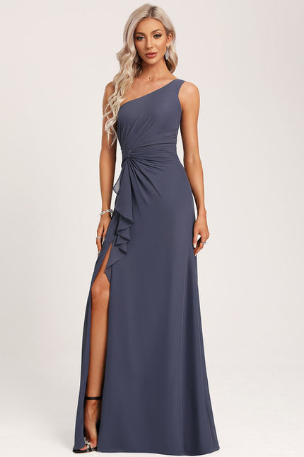 Robe Chic Asymétrique Beige - gallery 5
