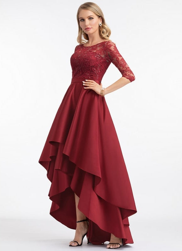 Robe Chic Rouge Élégance Satinée - gallery 2