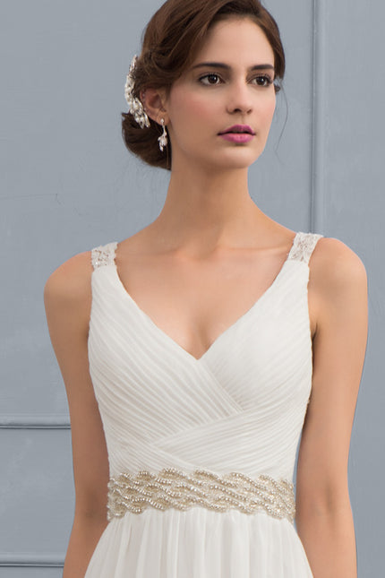 Robe Chic Chiffon Traîne - gallery 1