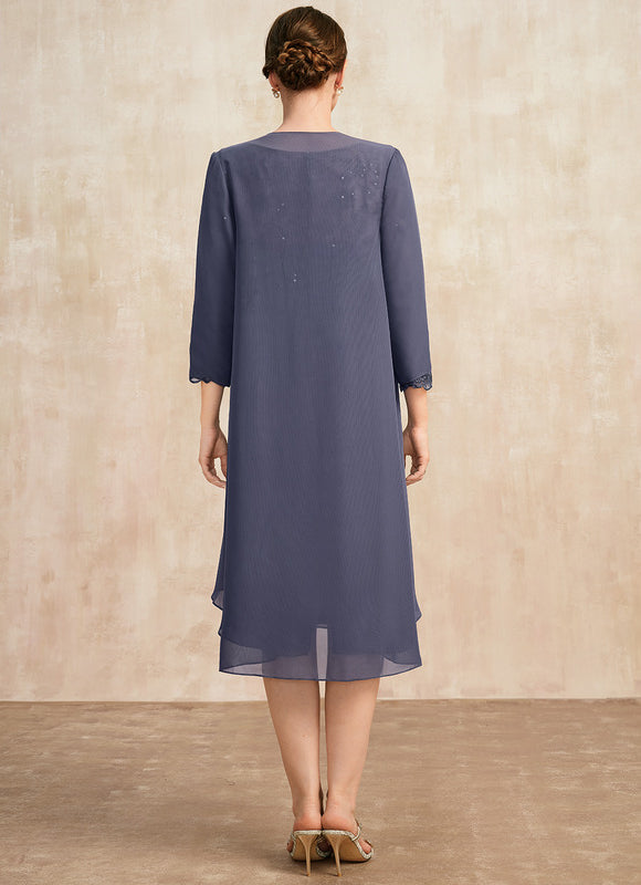 Robe Chic Violet Illusion Dentelle Courte - gallery 5