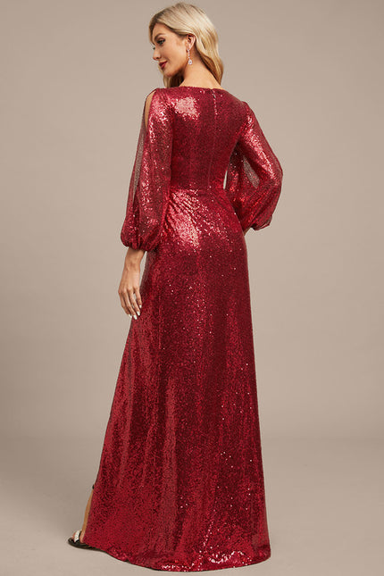 Robe Chic Pailletée Rubis - gallery 7