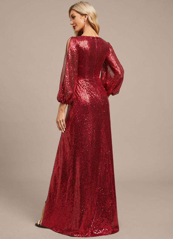 Robe Chic Pailletée Rubis - gallery 7