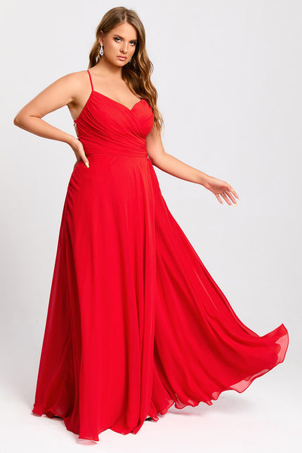 Robe Chic Rouge Élégante - gallery 8