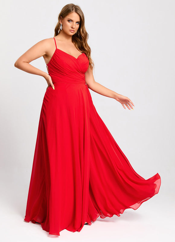 Robe Chic Rouge Élégante - gallery 8