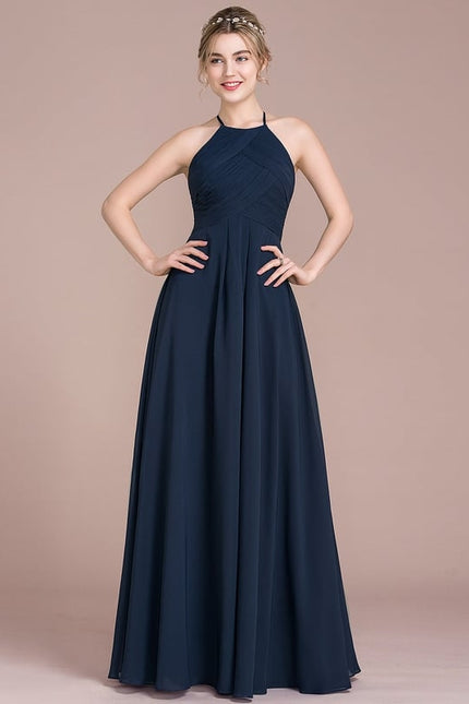 Robe Bleu Marine Chic Longue - gallery 2
