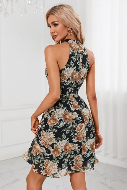 Robe Chic Fleurie Noir Chic - gallery 5