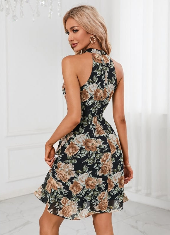 Robe Chic Fleurie Noir Chic - gallery 5