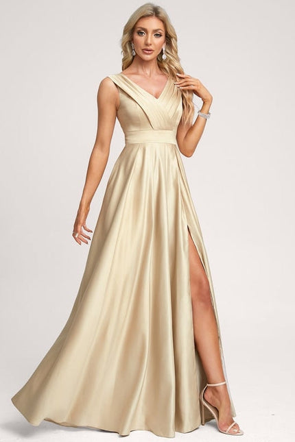 Robe Chic Satinée Rose Pâle - gallery 3